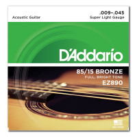 D'ADDARIO EZ890 85/15 BRONZE SUPER LIGHT (09-45) D'ADDARIO EZ890 85/15 BRONZE SUPER LIGHT (09-45)